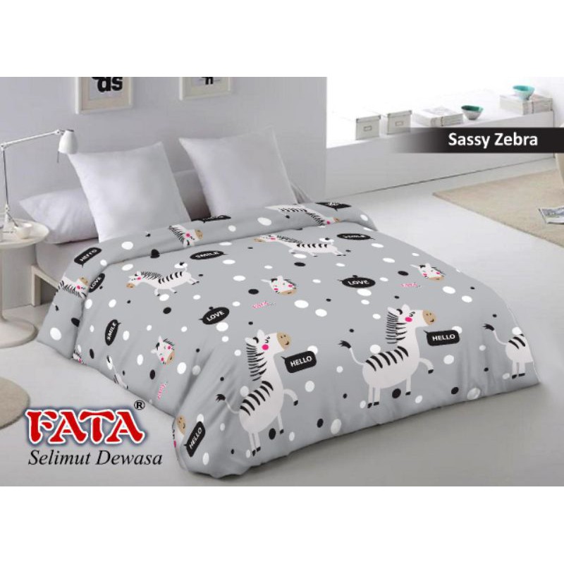 SELIMUT BULU HALUS ( FATA ) SELIMUT DEWASA SIZE JUMBO UKURAN 200X200 CM-Sassy zebra