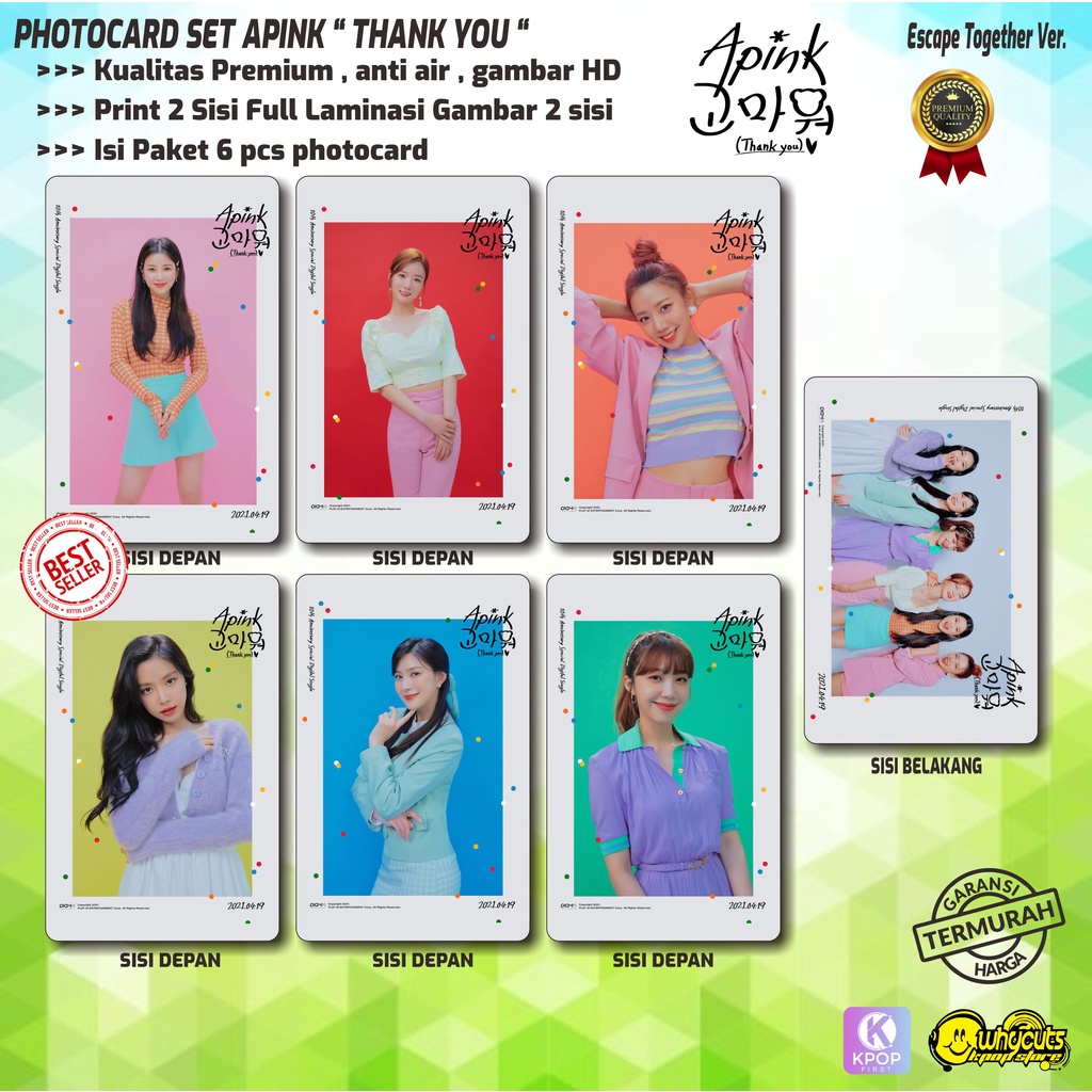 PHOTOCARD SET KPOP PREMIUM APINK THANK YOU