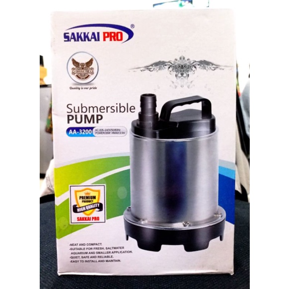 POMPA KOLAM HIDROPONIK SUBMERSIBLE PUMP SAKKAI PRO AA 3200