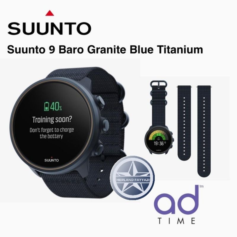 Suunto 9 Baro Granite Blue Titanium - Garansi Resmi PT. AD TIME 2 Th