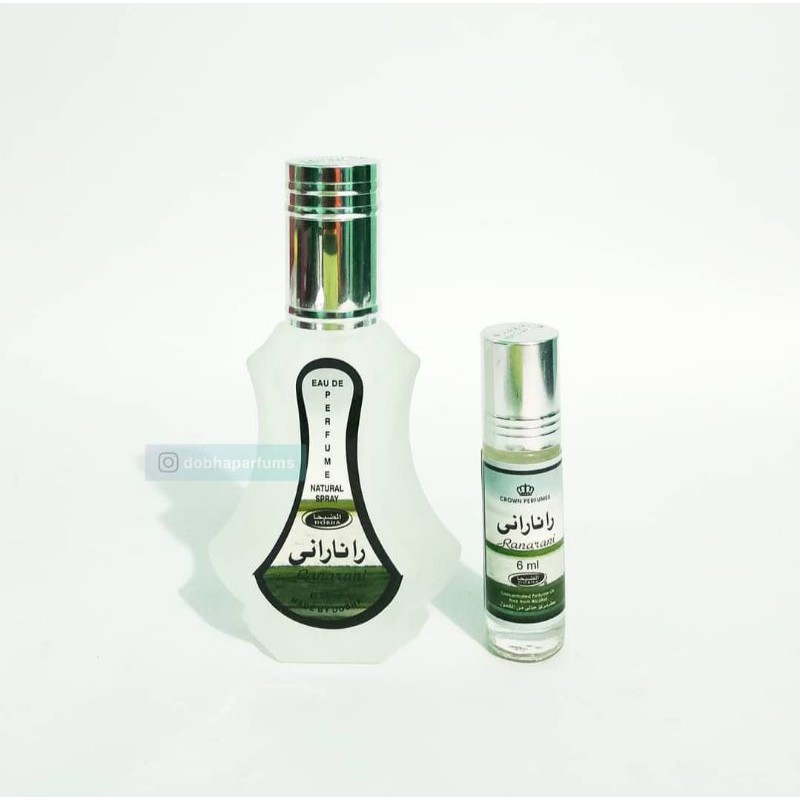 Paket parfum dobha spray 35 ml dan roll on 6ml aroma NUR Paris original