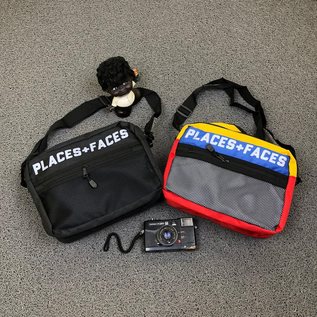 MESSENGER SHOULDER BAG SELEMPANG TAS PLACES + FACES REFLECTIVE 2 VARIATION AUTHENTIC PREMIUM