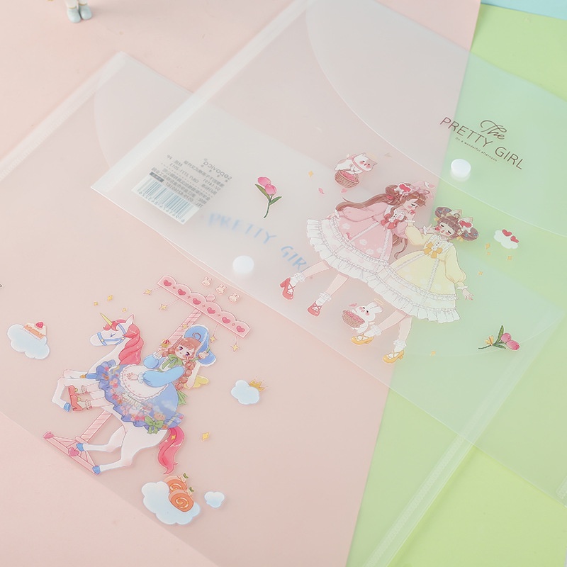 Map Pretty Girl Folder Plastik Import A4 Premium