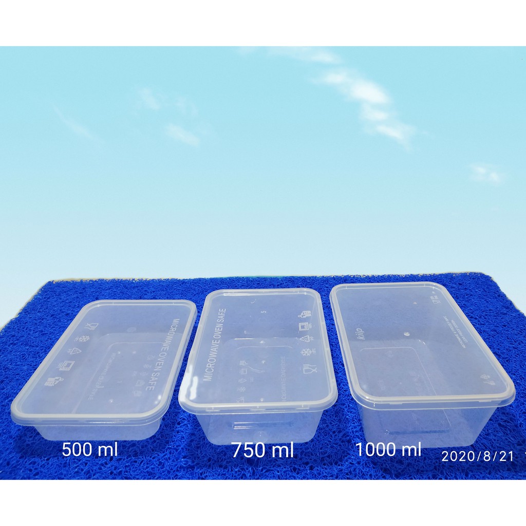 seal pack bening 500 ml / kotak makanan / kotak penyimpanan / Container Kontainer makanan / Cup wada