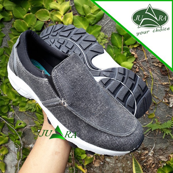 sepatu pria swiftwater sport canvas loafer , full jahit out sole