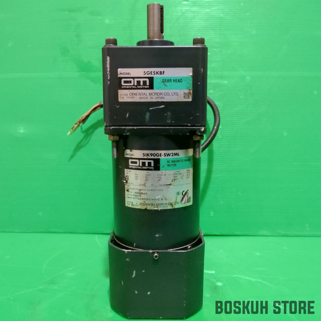 DINAMO MOTOR GEARBOX 90W RATIO 1:5 220V AC