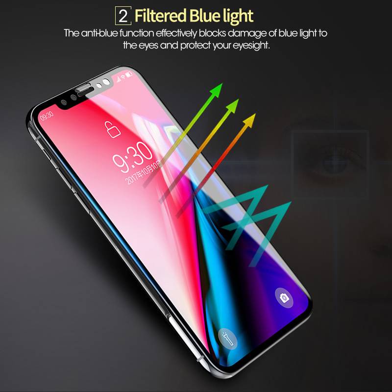 Anti Blue Ray 3D Curved 0.2mm Matte Tempered Glass  For iPhone 11 12 Pro Max Mini  7 8 Plus X XS Max XR SE 2020 Full Cover Frosted Screen Protector