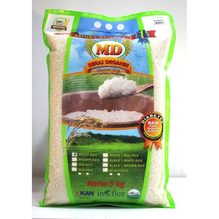 

540ffiepp Md Organic White Rice (Pandan Wangi) 5Kg 244Q40112