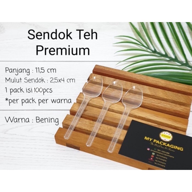 Sendok Plastik Kecil / Sendok Teh Tea Ice Cream Puding PREMIUM isi 100pcs