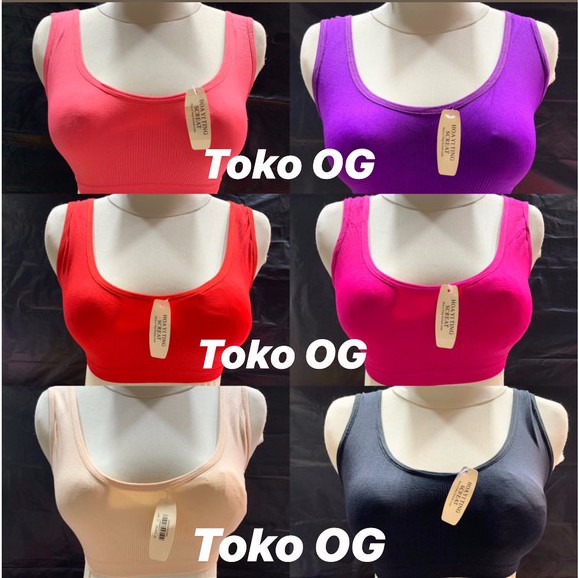 Miniset rajut bagus dan murah miniset remaja / sport bra tidak busa bahan rajut bisa melar banyak