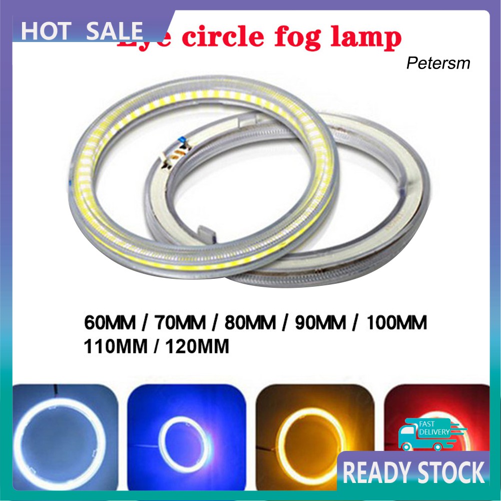 Rxx60Mm - 120mm Lampu Led Cob Angel Eye Ring Untuk Headlight Mobil Universal