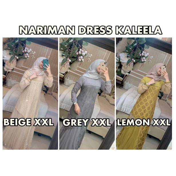(READY) NARIMAN DRESS XXL KALEELA