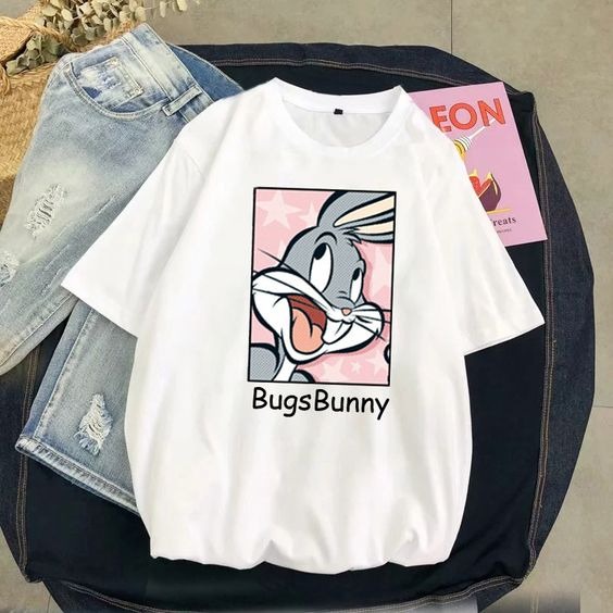 MYSTIQUE.ID-BAJU KAOS BUGS BUNNY T-SHIRT LUCU DAN AESTHETIC