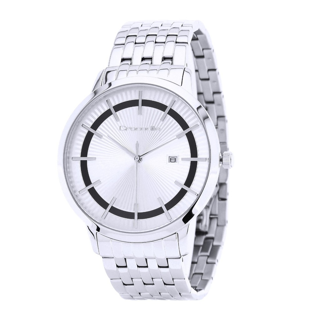 Crocodile Jam Tangan Wanita Analog Sports Chrono Strap Metal CF-026A11A Tali Stainless Steel Silver