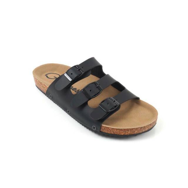 DISC 50% SANDAL KULIT GOODNESS FLOW BLACK