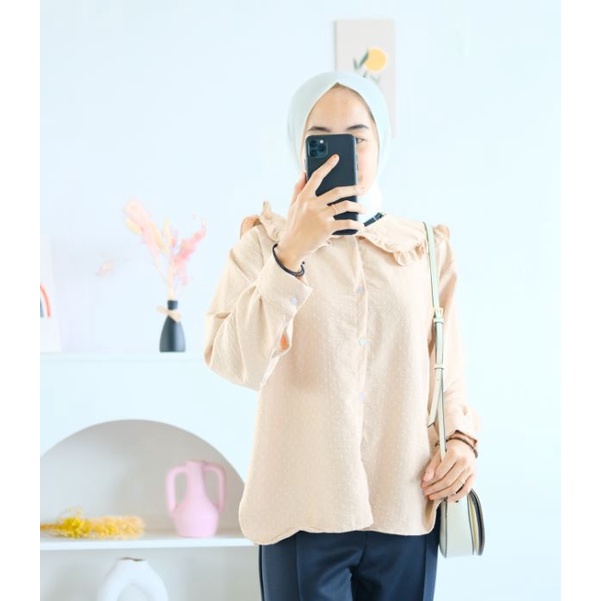 (MSB) BLOUSE OKITA OVERSIZE ATASAN KEMEJA WANITA SHIRT