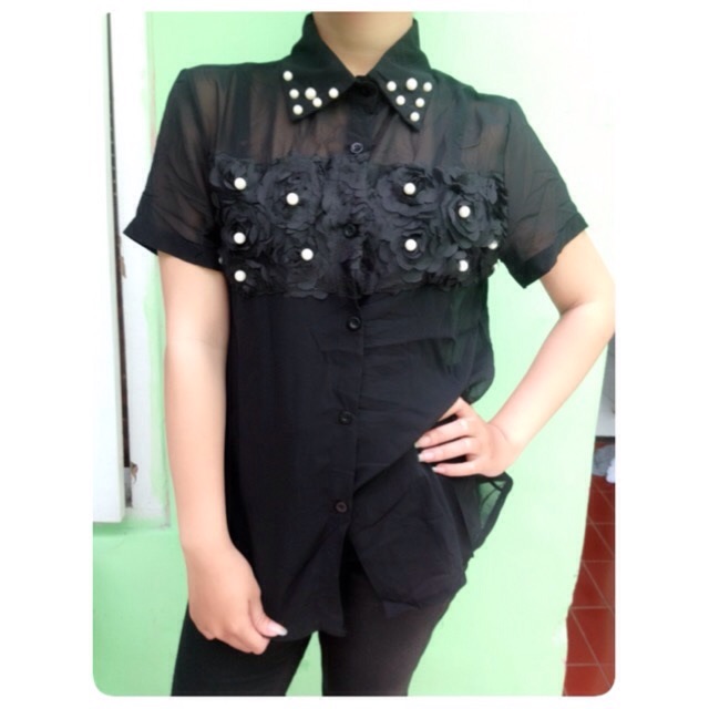 Kemeja sifon import 35.000