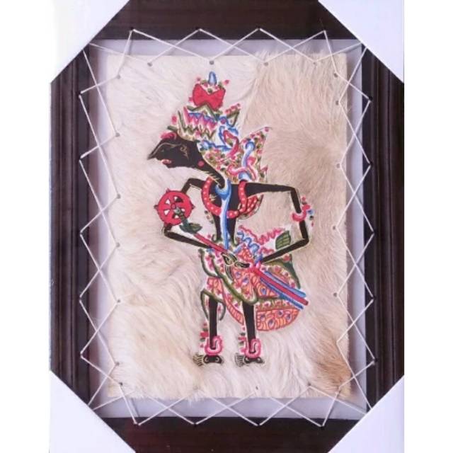 LUKISAN WAYANG KULIT PRABU KRESNA JUMBO 70 x 50 cm - PAJANGAN DEKORASI RUMAH MURAH