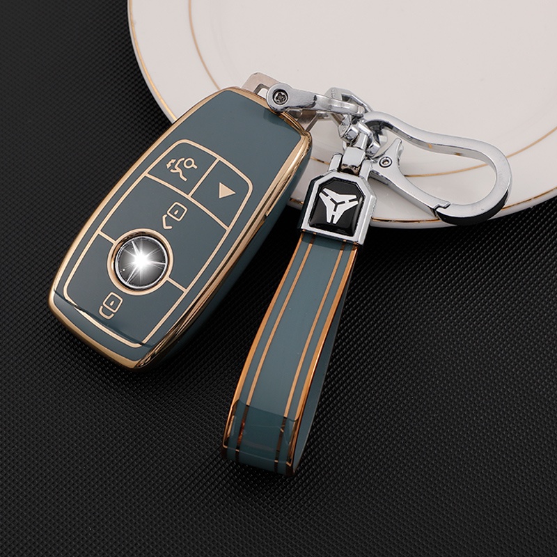Casing Kunci Mobil 2-4 Tombol Bahan TPU Untuk Mercedes Benz A C E S G GLS Class W177 W205 W213 W222 G63 X167 Maybach
