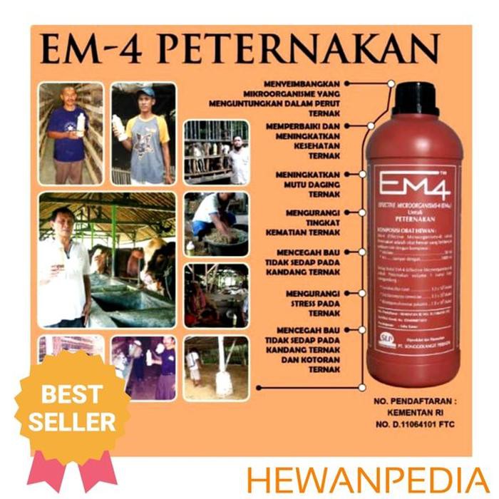 EM4 PETERNAKAN - EM 4 Penghilang Bau Kotoran Hewan Penggemuk Ternak