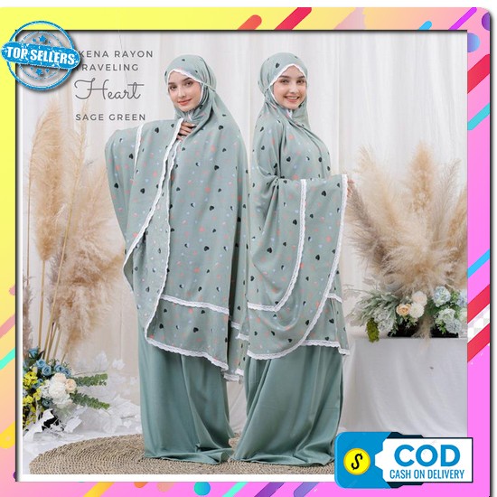 Mutiara Shanaya Mukena Jumbo Bahan Rayon Rotary Halus Tebal Adem  Mukena Dewasa Rayon Traveling Hear