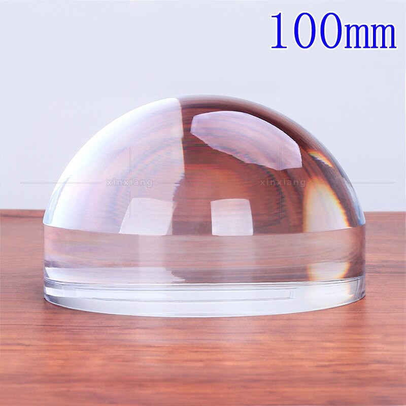 

4X 100mm Acrylic Spherical Magnifier Desktop Paper Map Magnifying Glasses Handheld Reading Glass 4