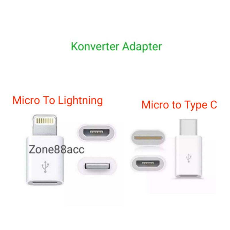 Konverter Konektor Adapter OTG Mic Converter Connector Micro USB Type C TypeC