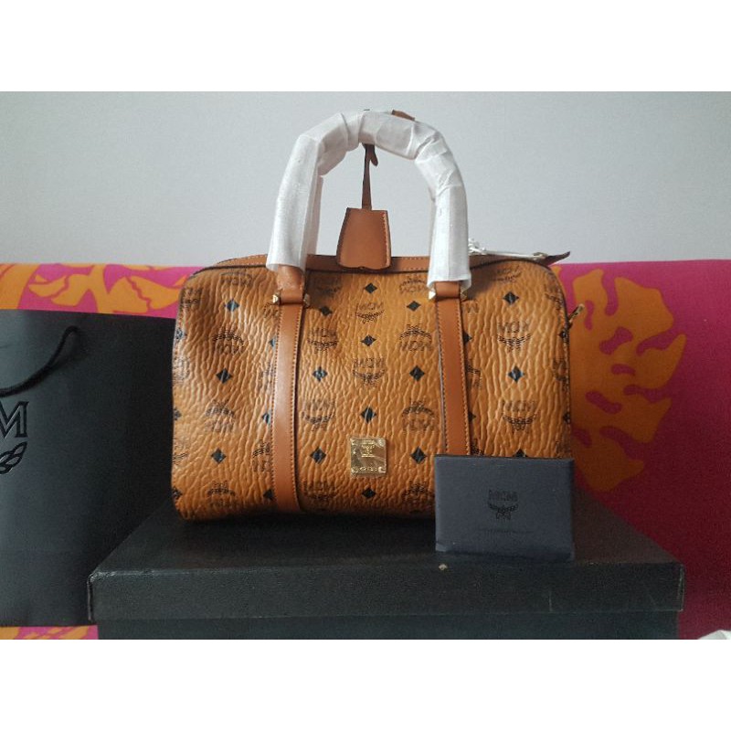 MCM 6211 ORIGINAL BRAND PRODUCT/Tas wanita/Signature visetos boston