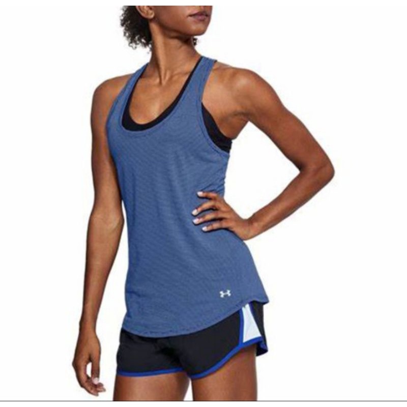 Jual Under Armour Streaker Tank Blue Shopee Indonesia