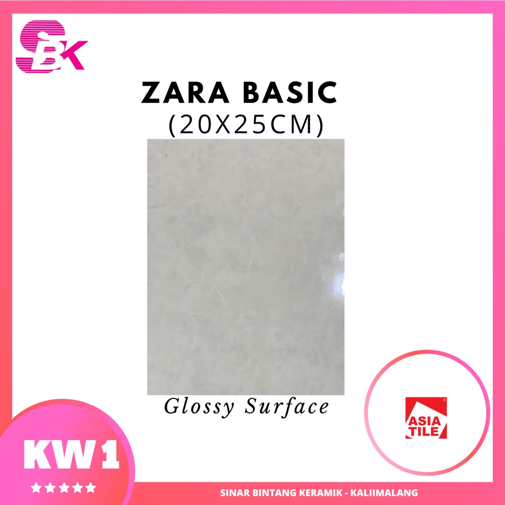 Keramik Dinding Kamar Mandi 20x25 Zara Basic