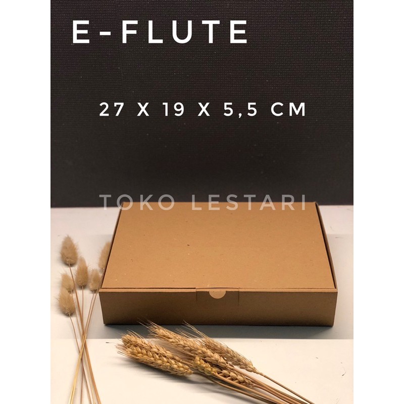 

Box Kardus E-Flute Coklat Untuk Packaging Olshop Sovenir Baju Kotak Kado Hampers Donat 27x19x5.5 CM