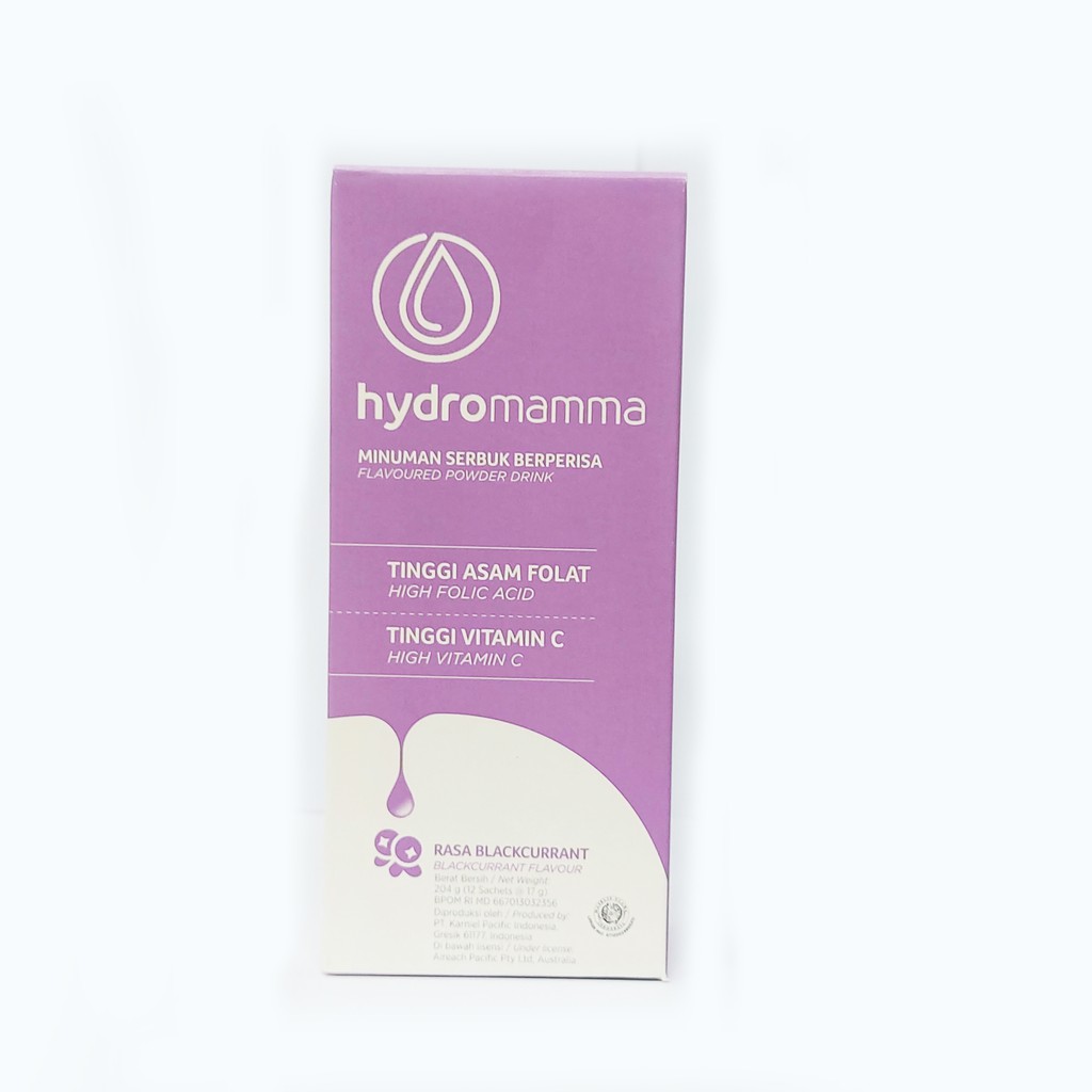 1 BOX Hydromamma BLACKCURRANT Folic Acid VIT C Hydromama Hydro Mamma Mama Hamil Promil Menyusui ASI