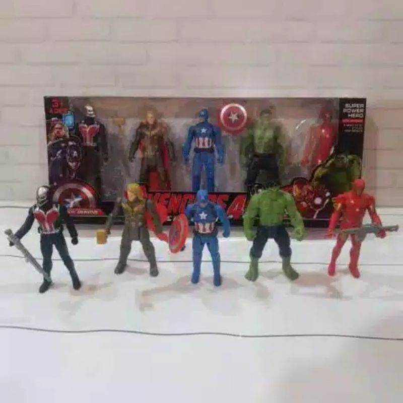 Set Figure Robot Avengers Age Of Ultron Isi 5 (Ironman, Hulk, Captain A, Thor, AntMan)