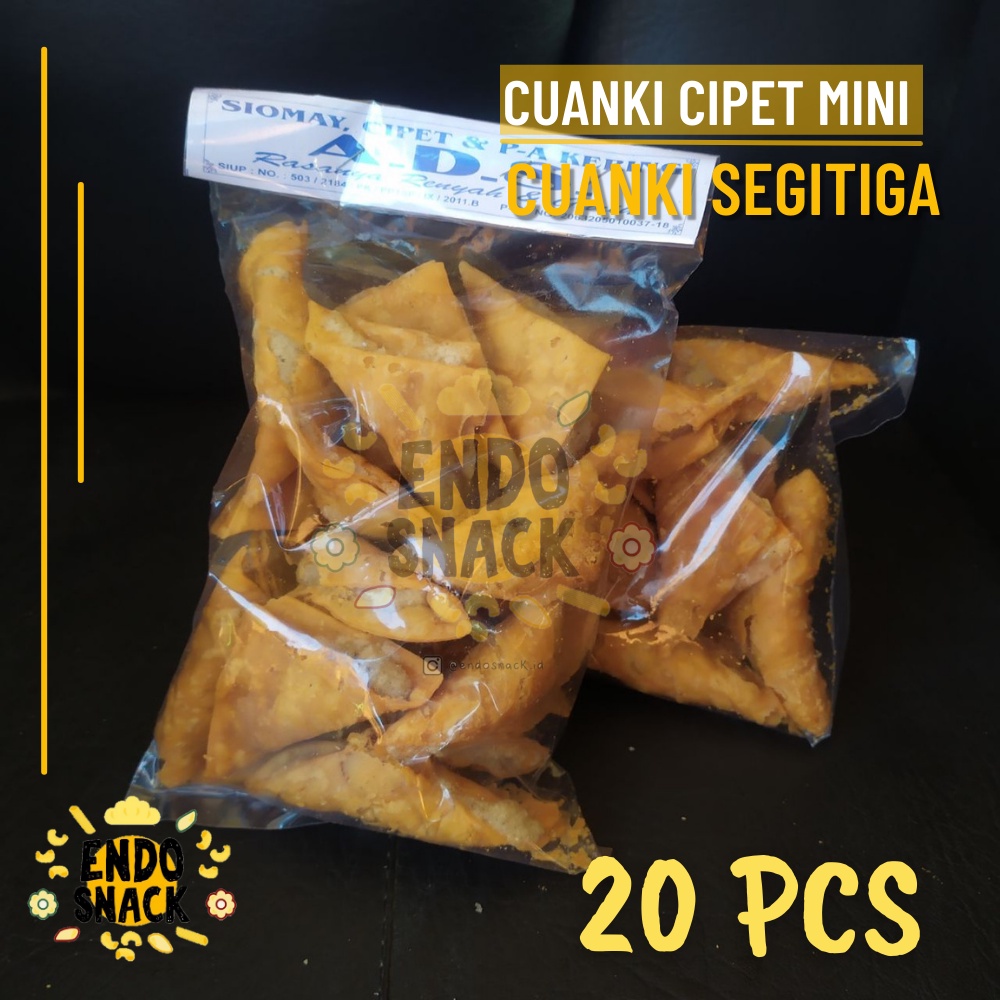 20 pcs Cuanki Cipet mini, Cuanki Segitiga CIpet Kecil topping Baso Aci