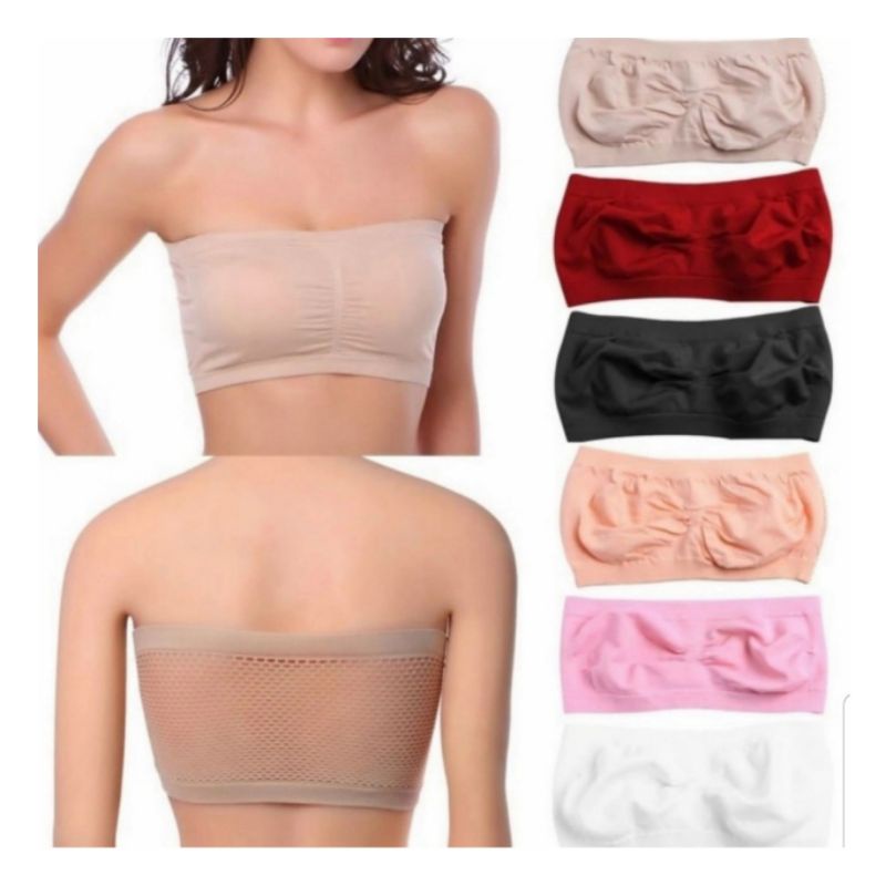 KEMBEN SEAMLESS TANPA TALI BREATHABLE BRA WARNA PUTIH