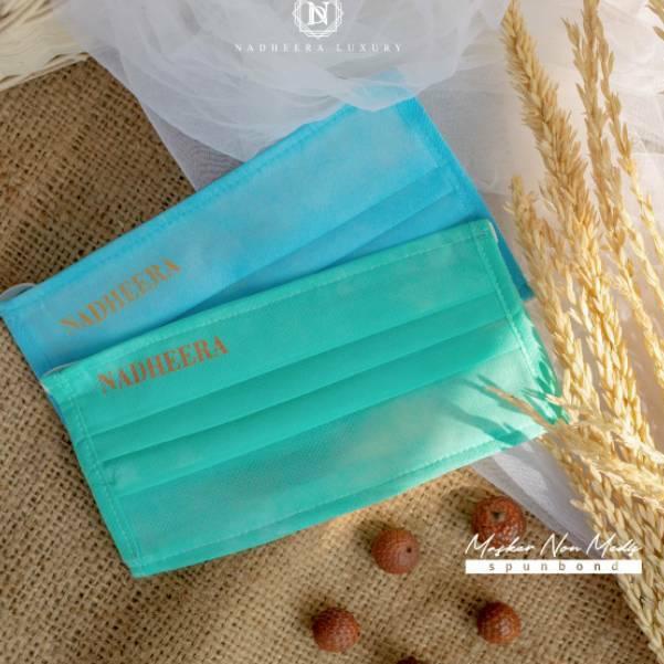 Stok terbatas.. Masker hijab by nadheera spundbund penutup hidung mulut