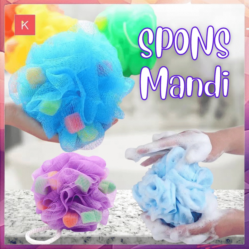 ANG SPONS MANDI JARING GOSOK BADAN / SHOWER PUFF / SPONGE JARING