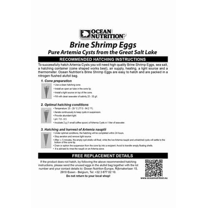 Ocean Nutrition Brine Shrimp Eggs Box 50 Gram Shopee Indonesia