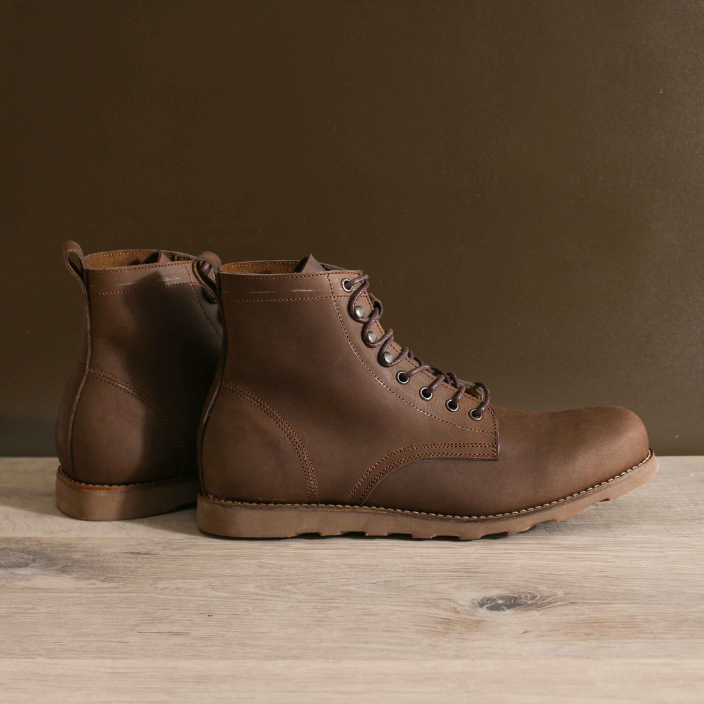 sepatu boot kulit asli sepatu pria sepatu touring sepatu pdh pdl sepatu caterpillar style jaguar