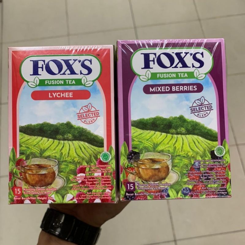 Exp Lama (COD) Fox's Fusion Tea box isi 15 sachet - Teh Foxs Berkualitas