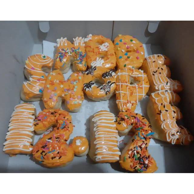 donat huruf - donat ultah - donat alfabet request ucapan