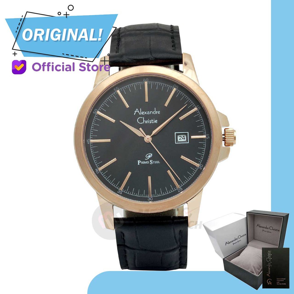 Jam Tangan Pria Analog Alexandre Christie 1008MD AC1008 AC 1008 MD 1008 MDLRGBA Original Garansi Res