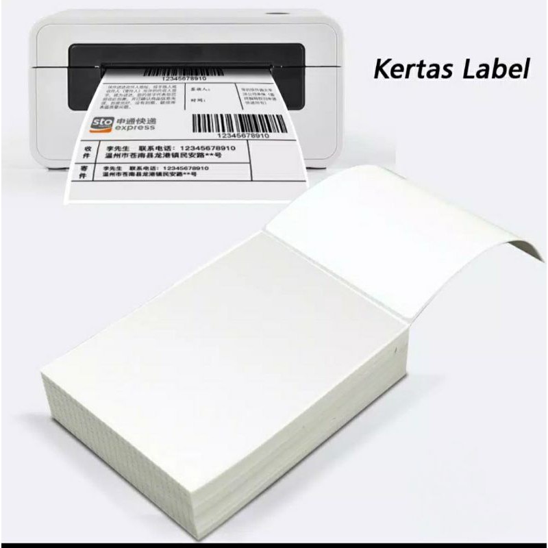 Kertas Thermal Label Thermal Import 100 x 150 A6 Kertas Isi 500 Lembar Stiker Barcode Kertas