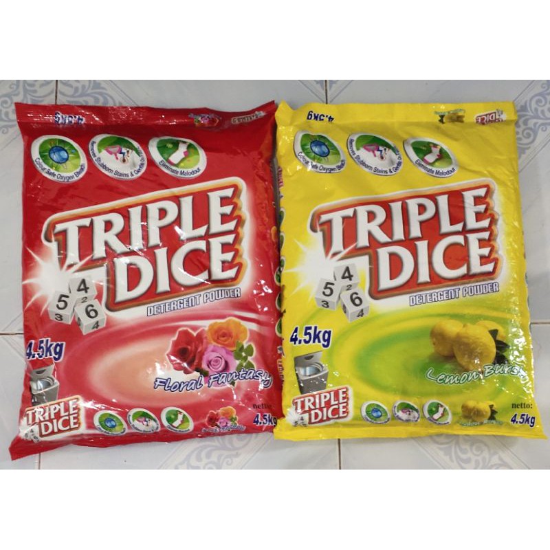Deterjen bubuk Triple Dice 4.5kg