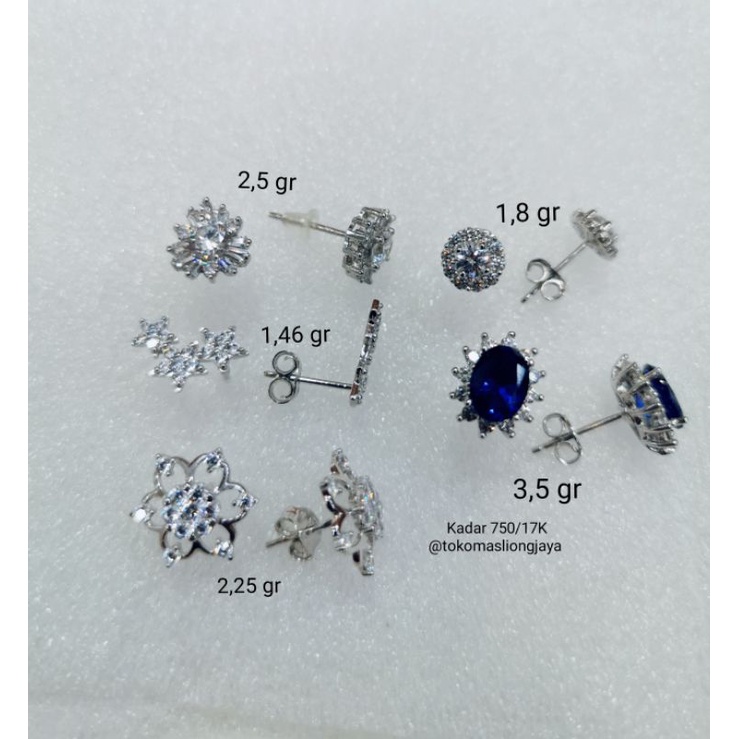Anting Giwang Emas Putih Kadar 750/17K