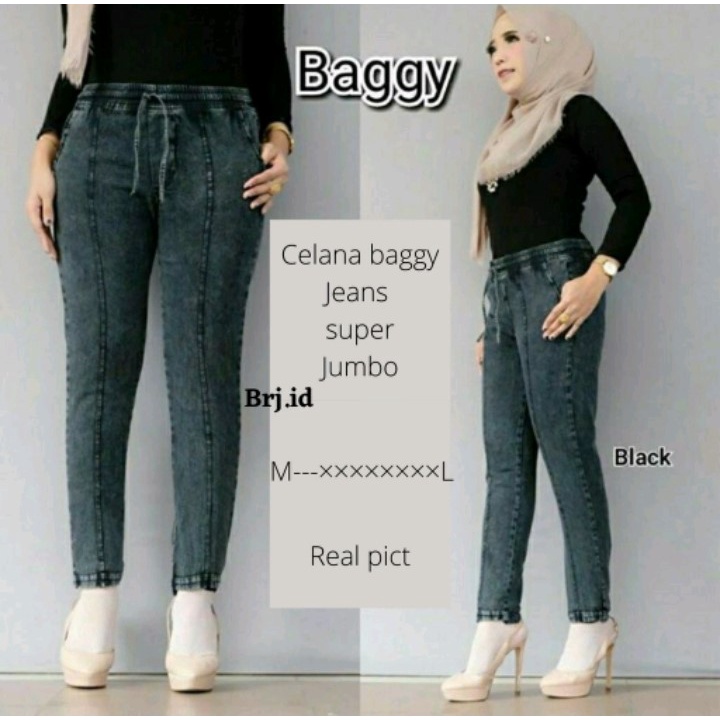 Celana Panjang Wanita Standar Jumbo Baggy Pants Celana Baggy Pants Warna Snow Celana Panjang Fashion