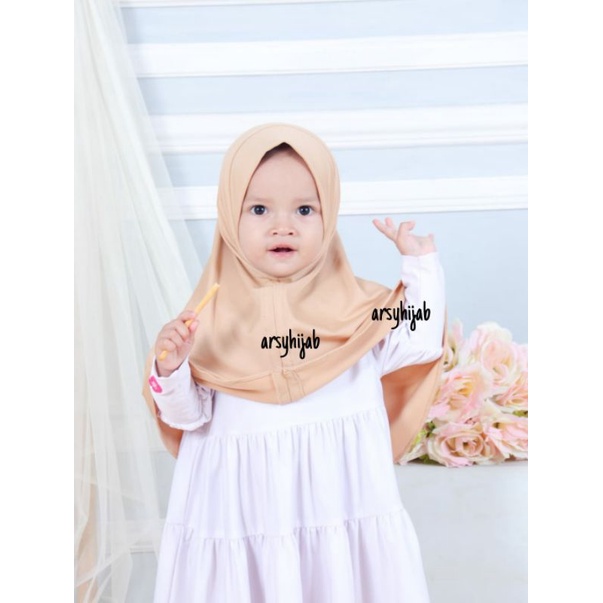 jilbab anak CLARISA / kerudung instan jersey 0-3thn