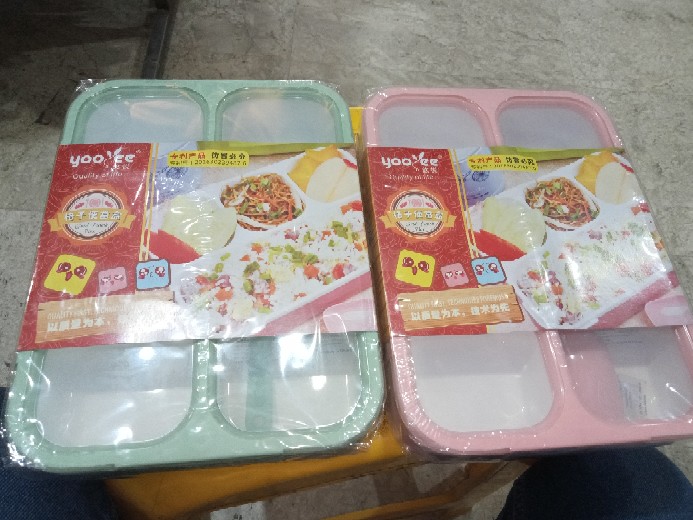 Tempat Makan Yooyee 578 Green Pink Blue Anti Tumpah