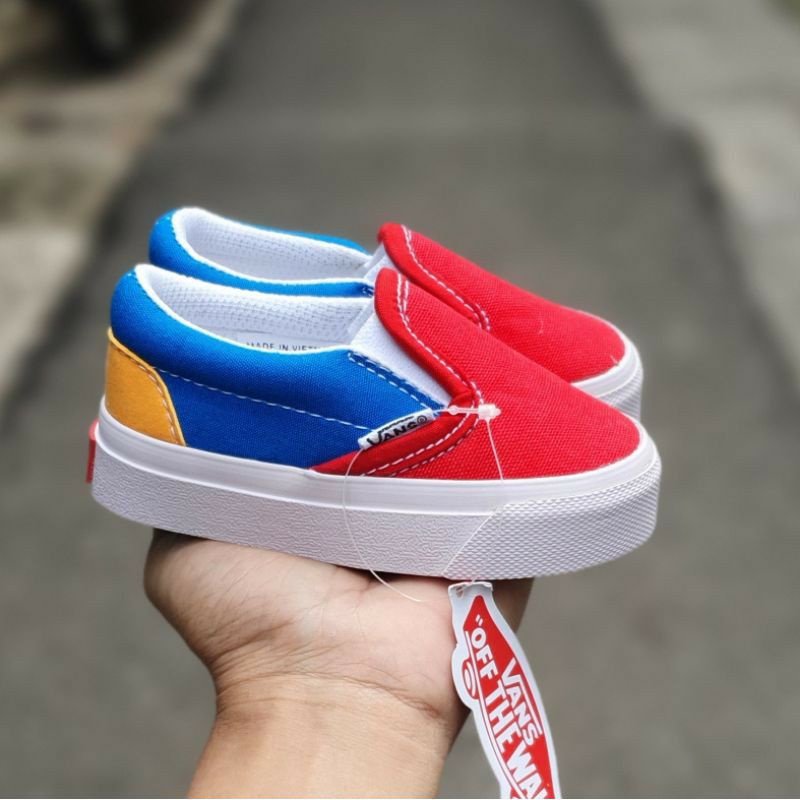 Sepatu sneaker anak laki laki dan sepatu anak perempuan sepatu vans anak motif mario premium vietnam