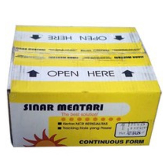 

(TERLARIS) 1 ply: 2 prs kertas continuous form sinar mentari 9 1/2" x 11